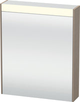 DURAVIT Brioso Spiegelschrank 700 mm betongrau matt mit LED-Beleuchtung und Steckdose