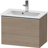 DURAVIT D-Neo Waschtischunterbau 610 mm Eiche Terra Matt mit Auszug und Chromgriff