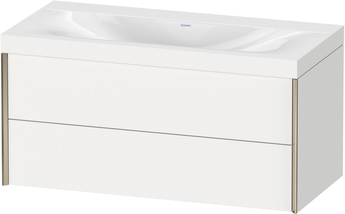 DURAVIT XViu Waschtischunterbauset c-bonded 1000 mm 2 Schubkästen champagner matt