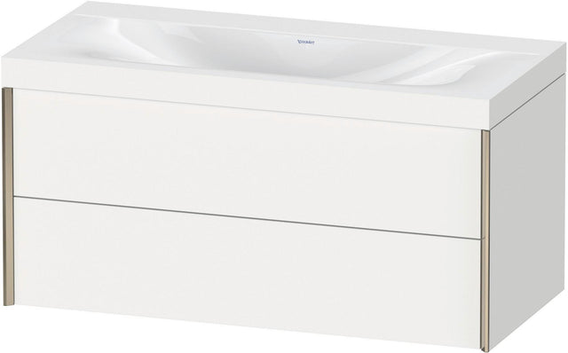 DURAVIT XViu Waschtischunterbauset c-bonded 1000 mm 2 Schubkästen champagner matt