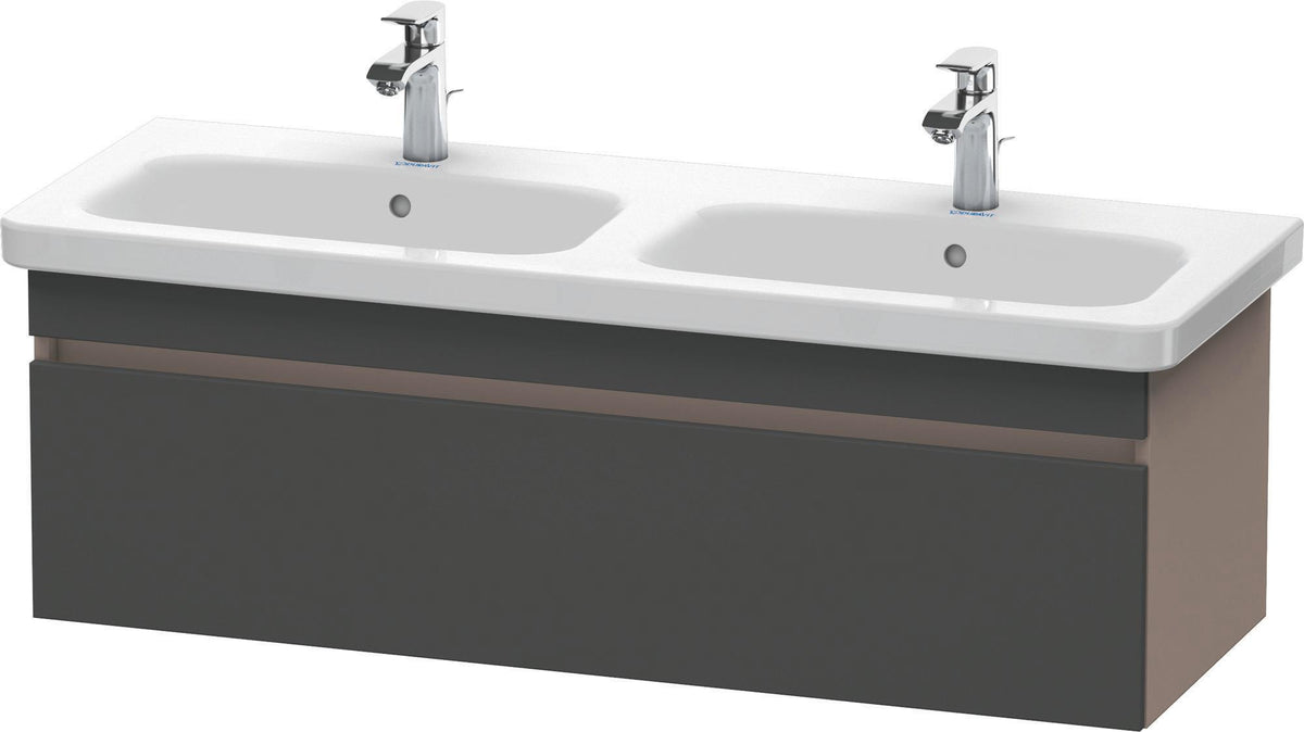 Duravit DuraStyle Waschtischunterbau 1230 mm betongrau matt – wandhängend, 1 Auszug, Soft-Close