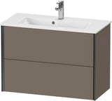 DURAVIT XViu Waschtischunterbau wandhängend 810 mm, 2 Schubladen, champagner matt/weiß matt