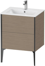DURAVIT XViu Waschtischunterbau bodenstehend 610 mm, 2 Auszüge, weiß matt – Tip-On & Soft-Close