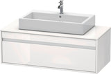 DURAVIT Ketho Waschtischunterbau 1200 mm weiß matt – wandhängend, 1 Auszug, Soft-Close