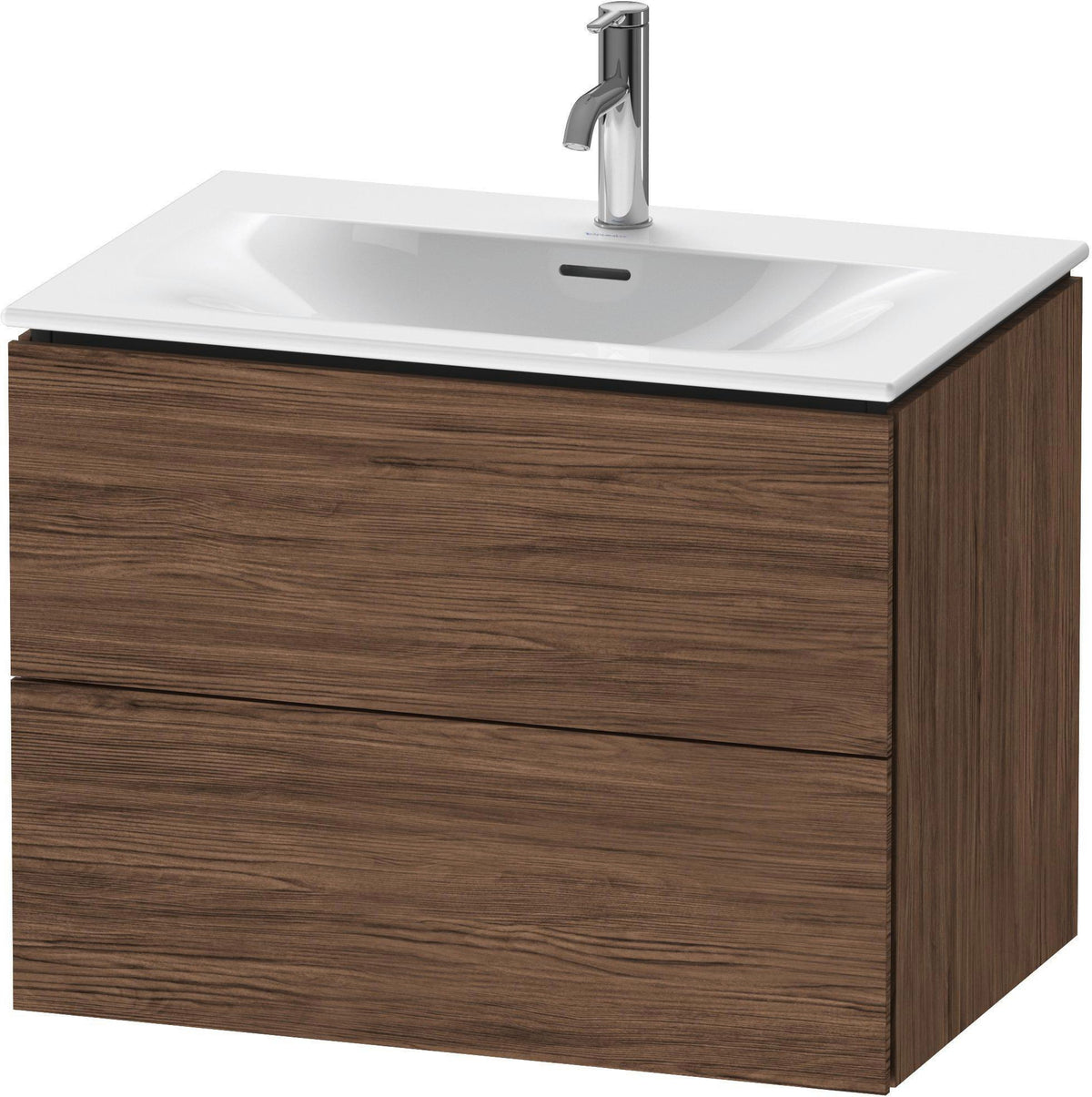 DURAVIT L-Cube Waschtischunterbau wandhängend 720 mm weiß matt mit 2 Schubkästen und Tip-On-Technik