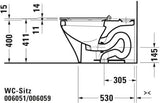 DURAVIT WC-Sitz DuraStyle Weiß mit Edelstahl-Scharnieren, Duroplast, abnehmbar