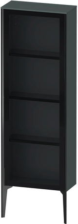 Duravit XViu Halbhochschrank mit Glastür 1330 mm, weiß hochglanz, rechts, Push-Open & Soft-Close