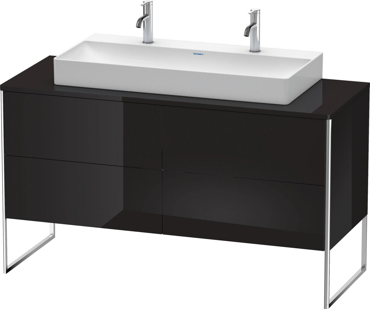 Duravit XSquare Waschtischunterbau 1400 mm betongrau matt mit 4 Auszügen und Tip-On-Technik
