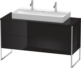 Duravit XSquare Waschtischunterbau 1400 mm betongrau matt mit 4 Auszügen und Tip-On-Technik