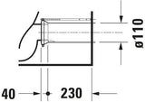 DURAVIT Stand-WC Kombi Starck 2, 725 mm, weiß – für SensoWash Dusch-WC