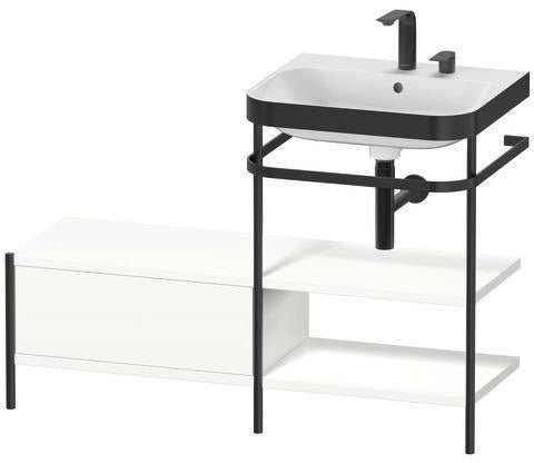 Duravit Waschtischset Happy D.2 Plus 1200x490mm ein Hahnloch taupe supermatt