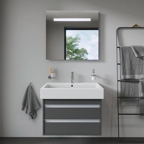 DURAVIT Waschtisch Vero 800 mm mit Überlauf, 1 Hahnloch, weiß – Wandmontage