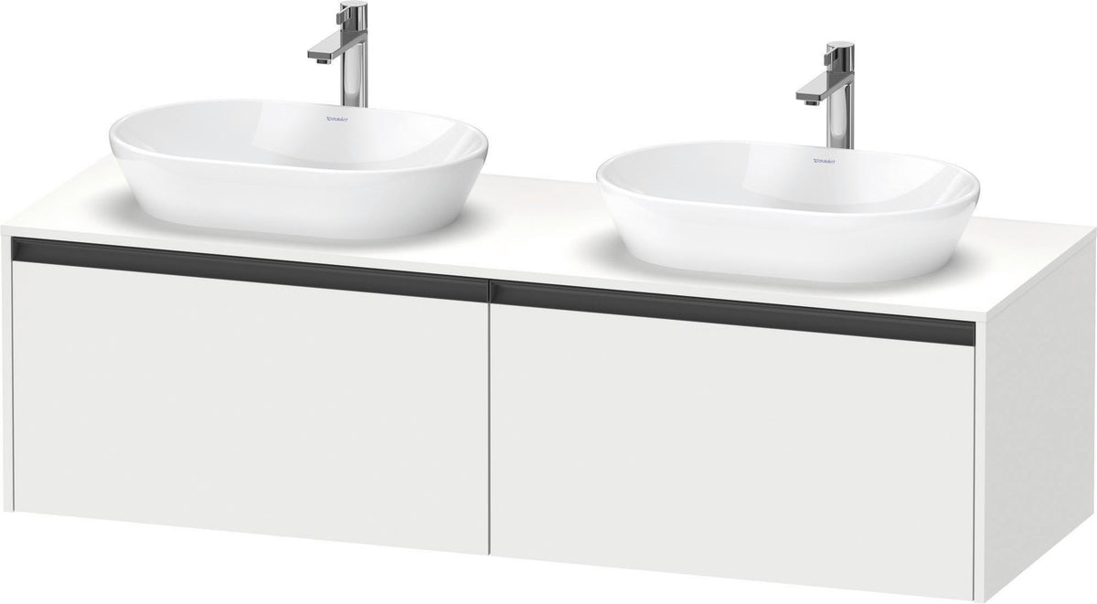 DURAVIT Ketho.2 Waschtischunterbau 1600 mm betongrau matt mit 2 Auszügen