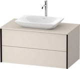 Duravit Waschtischunterbau XVIU 1000x550mm Champagner Matt / Taupe S-Matt für Badmöbel