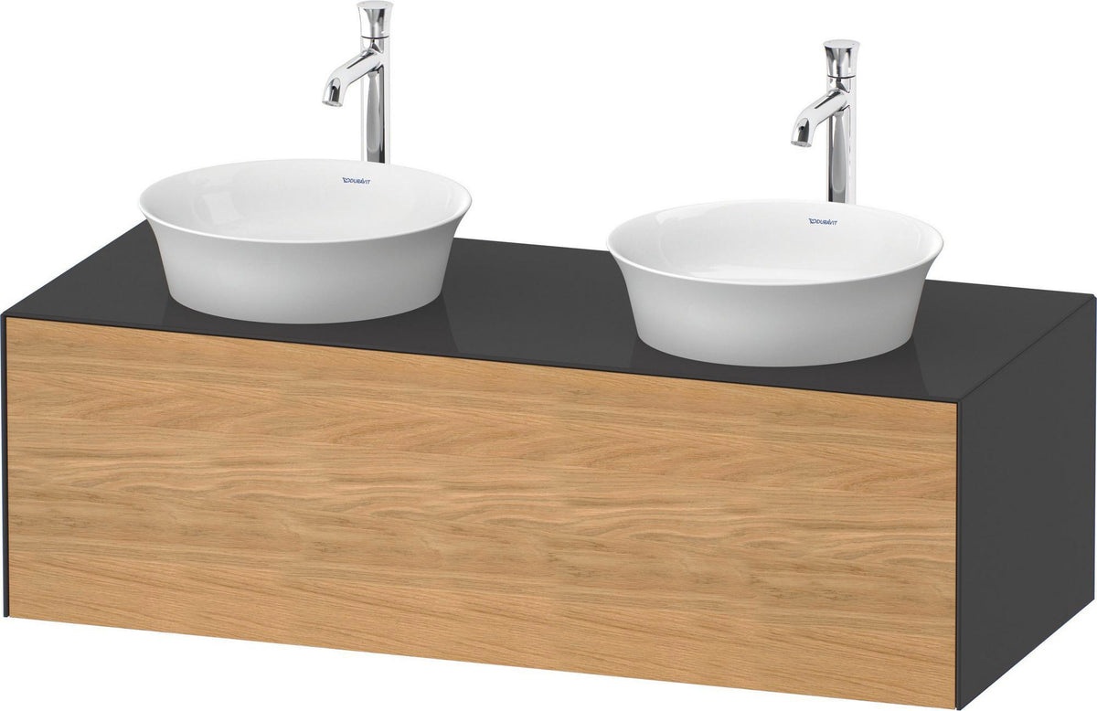 DURAVIT White Tulip Waschtischunterbau wandhängend 1300 mm weiß seidenmatt mit LED-Innenbeleuchtung