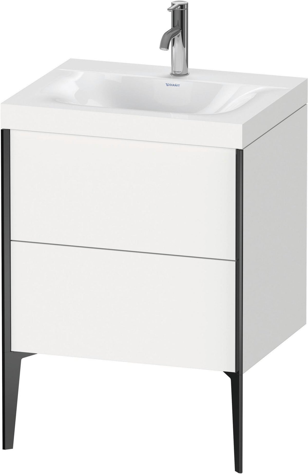 DURAVIT XViu c-bonded Waschtischset bodenstehend 600 mm weiß mit Soft-Close