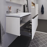 Duravit D-Neo Halbhochschrank 400 mm Eiche mit 1 Tür und Soft-Close