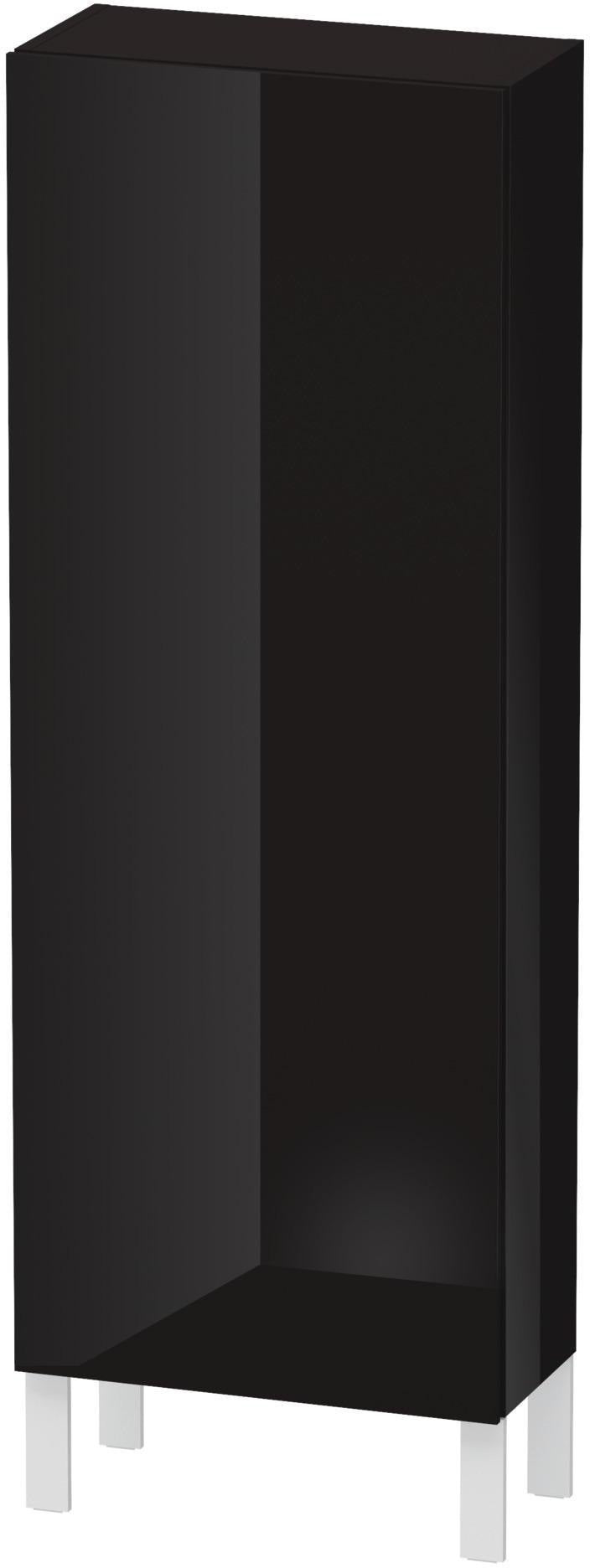 Duravit L-Cube Halbhochschrank 500 mm, 1 Tür links, betongrau matt, wandhängend, Soft-Close
