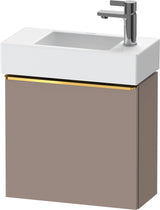 DURAVIT D-Neo Waschtischunterbau 484 mm Eiche Schwarz Matt, 1 Tür, Bronze Griff