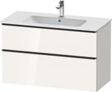 DURAVIT D-Neo Waschtischunterbau 1010 mm Eiche Schwarz mit Bronze Griff