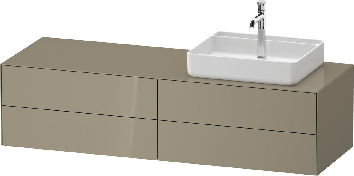 DURAVIT White Tulip Konsolenwaschtischunterbau 1600 mm von Philippe Starck – 4 Schubkästen, Weiß Seidenmatt