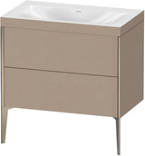 DURAVIT XViu c-bonded Waschtischset 800 mm bodenstehend mit 2 Auszügen und Tip-on Technik