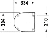 DURAVIT ME by Starck Urinal-Deckel mit Absenkautomatik, Weiß Seidenmatt, 334x307x35 mm