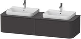 Duravit Happy D.2+ Konsolenwaschtischunterbau 1600 mm taupe supermatt mit Tip-On Technik