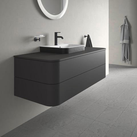 DURAVIT Happy D.2+ Konsolenwaschtischunterbau 1300 mm taupe supermatt mit Tip-On Technik und LED-Innenbeleuchtung