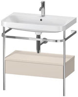 Duravit Waschtischset Happy D.2 Plus 775x490mm Taupe Supermatt – Einrichtungssystem Nussbaum Mitte