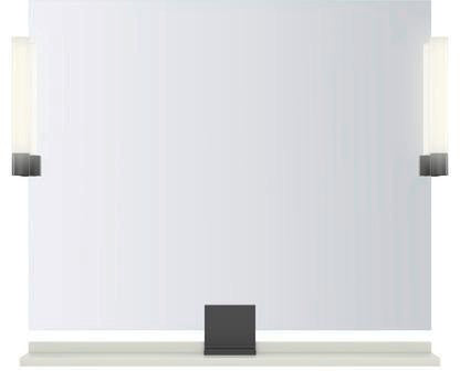 DURAVIT Sivida Spiegelablage 800x115x35mm Chrom/Weiß Matt – Montage unter Spiegel inkl. Befestigungsmaterial