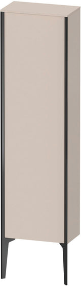 Duravit XViu Halbhochschrank 1330 mm, 1 Tür, links, basalt matt – Push-Open & Soft-Close
