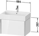 Duravit Waschtischunterbau XViu 684 mm wandhängend Nussbaum mitte für Vero Air 235070