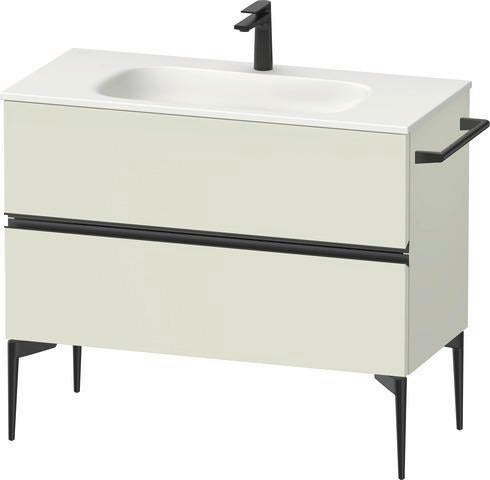 DURAVIT Sivida Waschtischunterbau 1010 mm Nussbaum mit 2 Schubkästen und Soft-Close