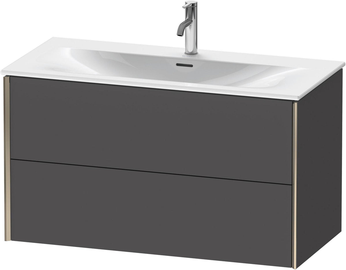 DURAVIT XViu Waschtischunterbau wandhängend 1010 mm, 2 Schubkästen, weiß matt – mit Tip-On-Technik