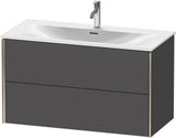 DURAVIT XViu Waschtischunterbau wandhängend 1010 mm, 2 Schubkästen, weiß matt – mit Tip-On-Technik