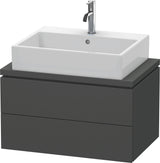 Duravit L-Cube Konsolenwaschtischunterbau 720 mm betongrau matt mit 2 Schubkästen und Tip-On-Technik
