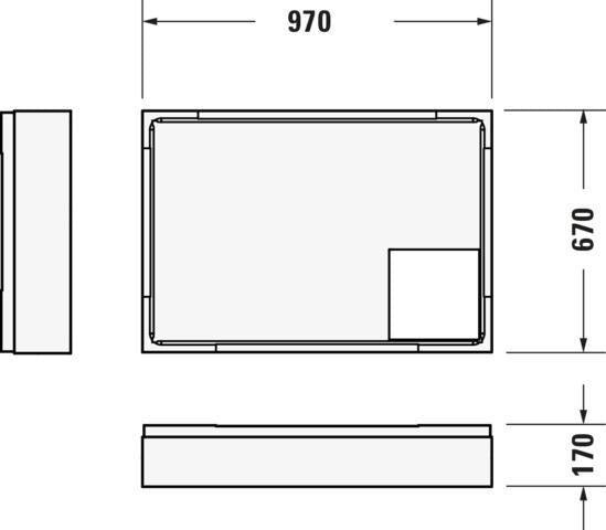 DURAVIT D-Code Duschwanne 1000x700 mm Rechteckig Weiß Sanitäracryl mit Antislip