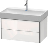 Duravit XSquare Waschtischunterbau 784 mm betongrau matt mit 2 Schubkästen und Tip-On-Technik
