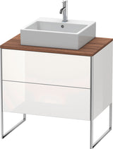 Duravit XSquare Waschtischunterbau bodenstehend 800 mm mit 2 Schubladen, Weiß Seidenmatt