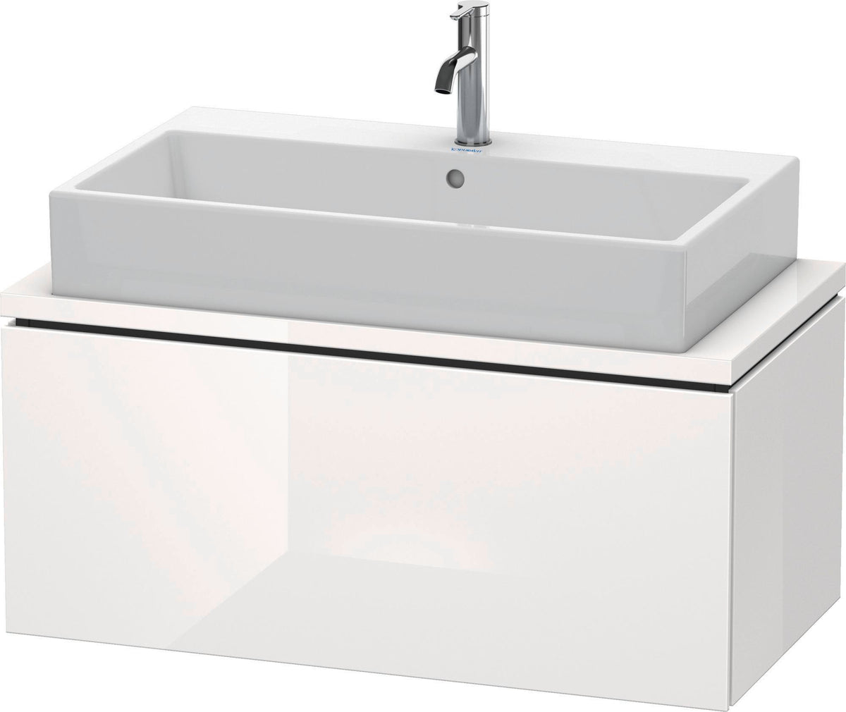 DURAVIT L-Cube Konsolenwaschtischunterbau 920 mm betongrau matt mit 1 Auszug und Tip-on-Technik