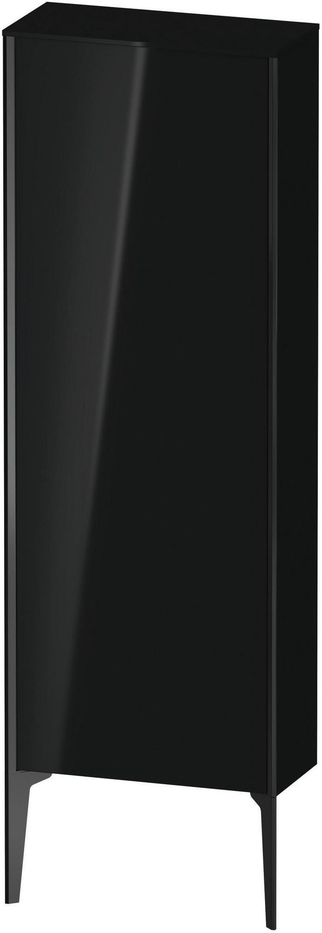 Duravit XViu Halbhochschrank 500 mm schwarz matt/hochglanz mit Tip-on und Soft-Close