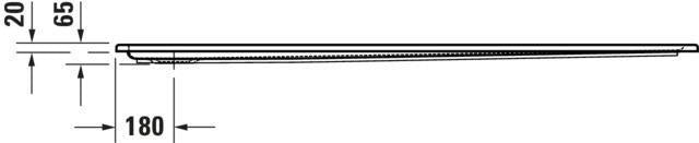 DURAVIT Starck Slimline Duschwanne 1700x750x60 mm Weiß Sanitäracryl Antislip