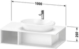 Duravit D-Neo Waschtischunterbau 800 mm Betongrau Matt – Wandhängend, 1 offenes Fach links