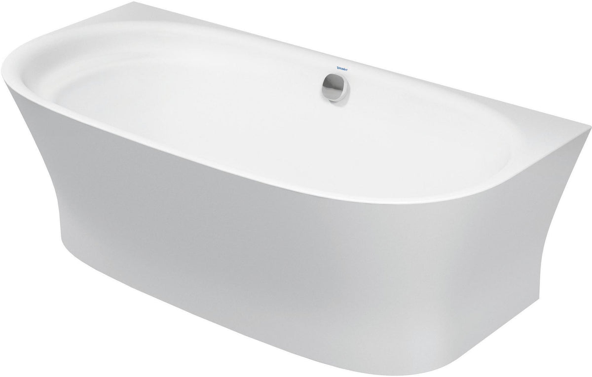 DURAVIT Cape Cod Badewanne 1900x900 mm Vorwand, Mineralguss Weiß Matt, inkl. Fußgestell & Verkleidung