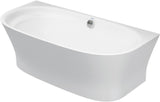 DURAVIT Cape Cod Badewanne 1900x900 mm Vorwand, Mineralguss Weiß Matt, inkl. Fußgestell & Verkleidung