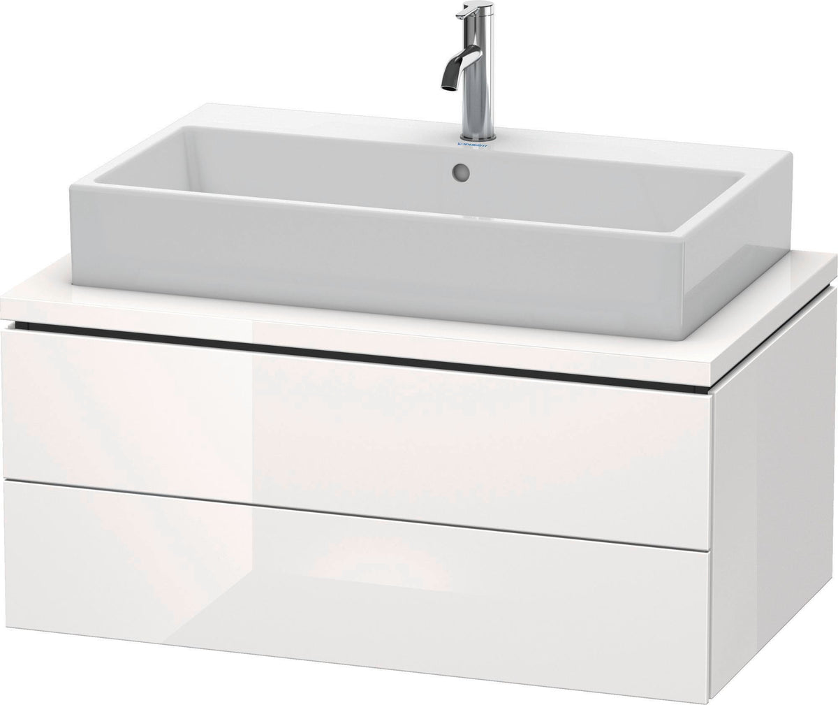 DURAVIT L-Cube Konsolenwaschtischunterbau 920 mm, 2 Schubkästen, Betongrau Matt, wandhängend