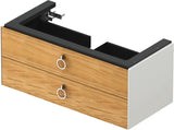 DURAVIT Waschtischunterbau White Tulip wandhängend 984 mm mit 2 Schubkästen, weiß seidenmatt