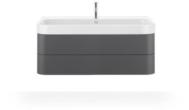 DURAVIT Waschtischunterbau Happy D.2+ wandhängend 1175 mm Taupe supermatt mit Tip-On Technik