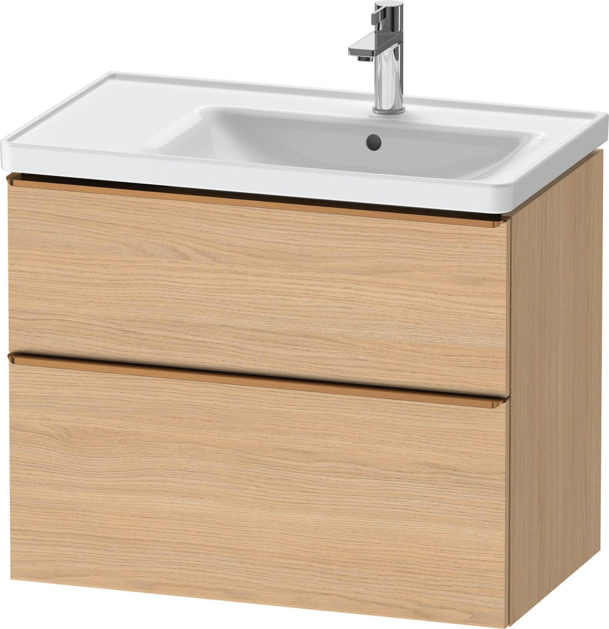 Duravit D-Neo Waschtischunterbau 784 mm Eiche Schwarz Bronze, wandhängend, 1 Auszug